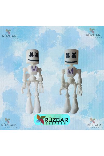 Rüzgar Tasarım Marshmello Head Roblox Articulated Toy 14 cm