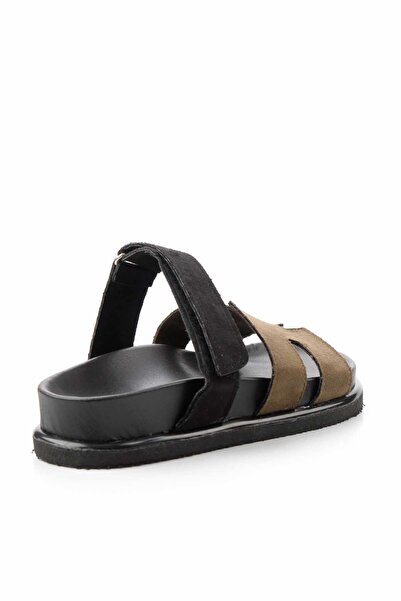 Bambi Khaki Black Women's Slippers K04192163502