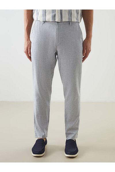 LC Waikiki Pantaloni chino pentru bărbați din amestec de in, model standard, sezon nou - S51104Z8