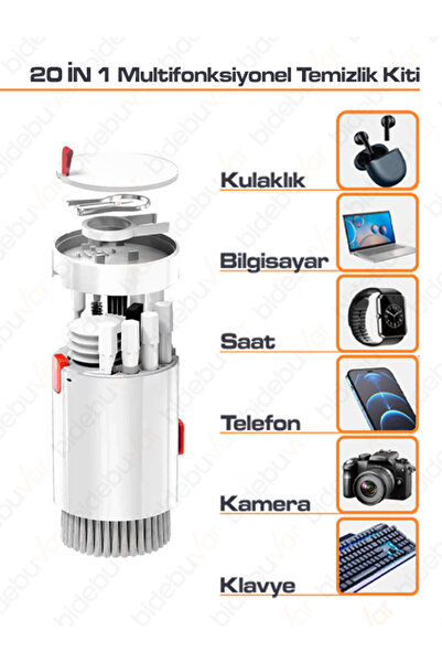 bidebuvar 20 in 1 Klavye Temizleyici – Tek Setle Tüm Teknolojik Ürünlerinizi Koruyun