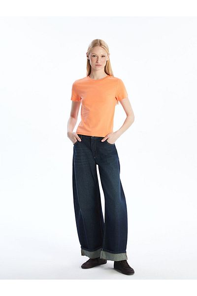 LC Waikiki New Season Crew Neck Embroidered Women's T-Shirt - S5P722Z8