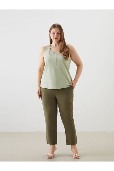 LC Waikiki New Season Elastic Waist Carrot Cut Women's Trousers - S5G158Z8