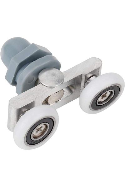 OEM Set of 4 rollers for sliding shower door, Glass, 23mm, Grey/White