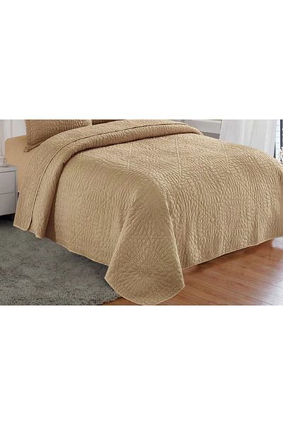 CHIRASO CHIRASO 3-Piece Duvet Cover Set, 230x250 cm, Satin Cotton, Embossed Pattern, UNI, brown