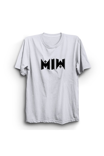 The Fame Marilyn Manson, logo MM, trupă de muzică rock metal imprimată, unisex, tricou 100% bumbac