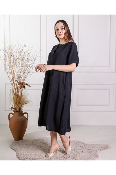 Vespo Women's Summer 100% Viscose Collar Dress