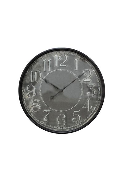 Clayre & Eef Black Gray Wall Clock 60x6 cm