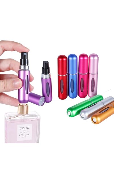 SUNUP SN-14515 Pratik Doldurulabilir Mini Cep Parfüm Şişesi Alüminyum (5ML)