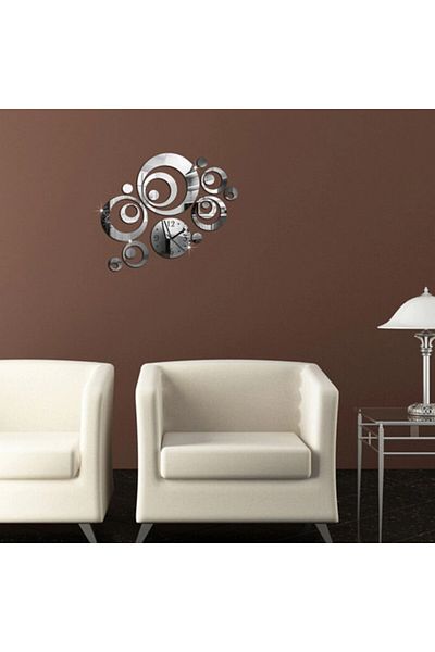 OEM Modern Design Mirror Set Wall Clock - Decorative Acrylic Mirrors Crystal Wall Clock Diamond Luxury