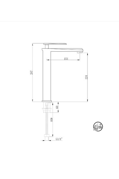 Penta Capella 5301H High Basin Mixer – Elegant Design, Durable Body, Comfortable Use