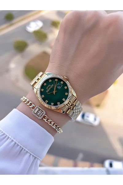 Slazenger Steel Cord 5 Atm Water Resistant 2 Years Warranty Women Wrist Watch+Bracelet Bsl.09.2240.10