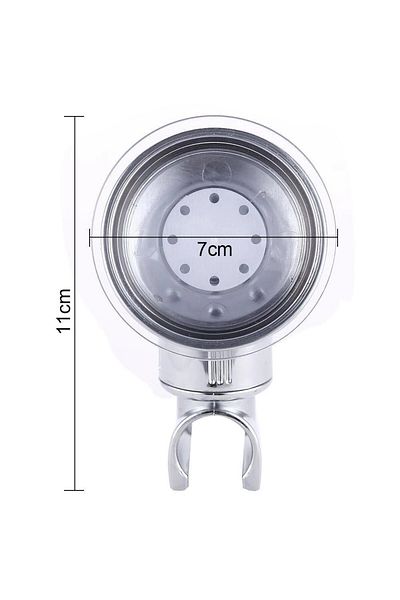 OEM Shower Head Suction Cup Holder, YWX, ABS, Removable, Wall Mount, Suction Cup, 360° Rotation, Silver