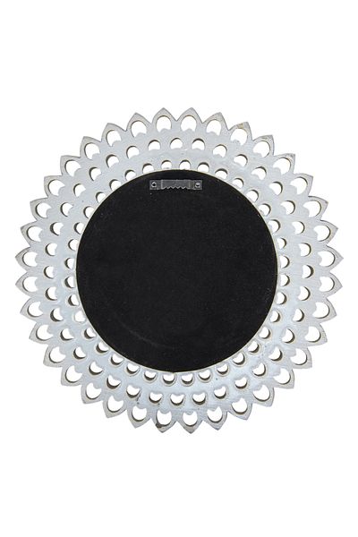 Clayre & Eef Silver polyresin wall mirror 27x1 cm