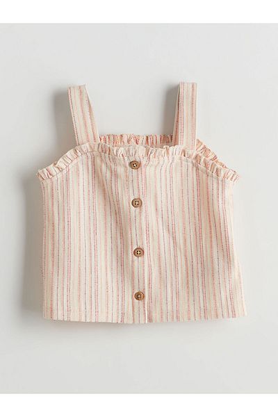 LC Waikiki New Season Strappy Girl's Blouse and Shorts Set of 2 - S5Id45Z1