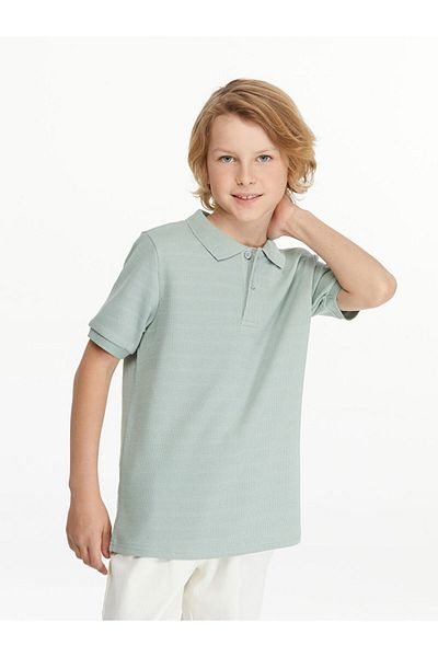 LC Waikiki Νέα Σεζόν Πόλο Γιακά Δομημένο Αγόρι Τι-Shirt - S55738Z4
