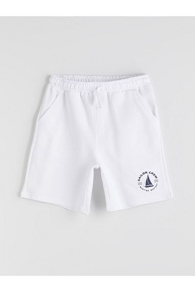 LC Waikiki White Elastic Waist Boy's Shorts