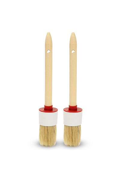 Generic 2PCS Car Detailing Brushes with Natural Bristles – Interior Exterior Cleaning Tool