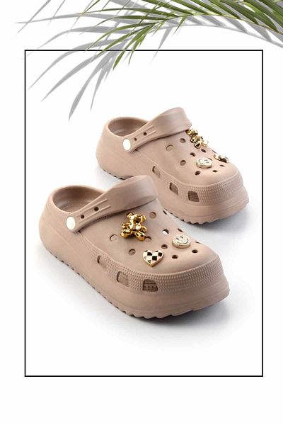 Bambi Camel Gel Women's Slippers - K 04445428159