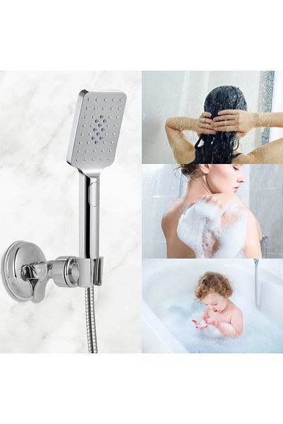 OEM Shower head holder, Plastic, Silver