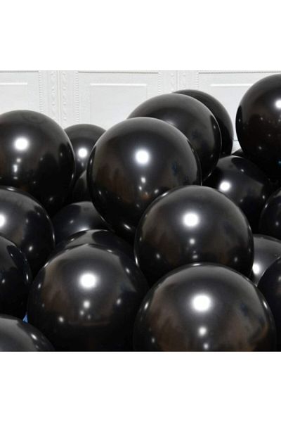 ZENVİVA Metallic Balloon Black 100 Pcs