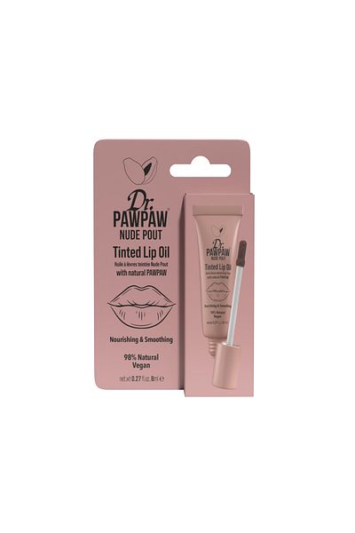 Dr.Pawpaw Colored and nourishing lip oil with papaya extract, Nude Pout, Dr.PAWPAW, 8 ml