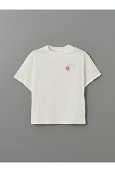 LC Waikiki Κοριτσίστικο μπλουζάκι LCW Crew Neck Floral