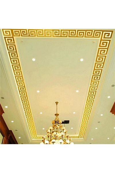 OEM Set of PVC Mirrors Versace Design - Decorative Acrylic Gold Plated Mirrors Luxury Home 10 pieces/set