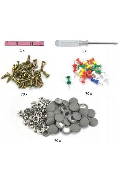 OEM Kit Of 70 Staples, For Car Roof Repair, Compatible With Audi, Opel, Bmw, Vw, Beige