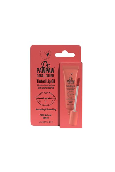 Dr.Pawpaw Colored and nourishing lip oil with papaya extract, Coral Crush, Dr.PAWPAW, 8 ml