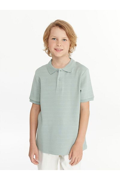 LC Waikiki Νέα Σεζόν Πόλο Γιακά Δομημένο Αγόρι Τι-Shirt - S55738Z4