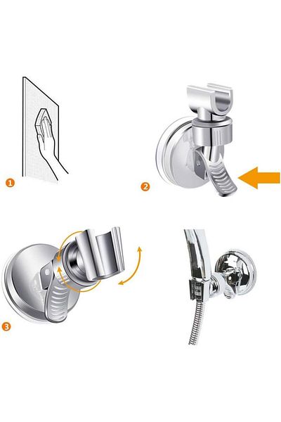 OEM Shower head holder, ABS/PVC, Silver