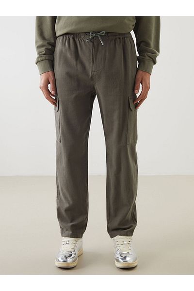 LC Waikiki Ανδρικό παντελόνι Cargo New Season Comfortable Fit Linen Look - S5EK46Z8