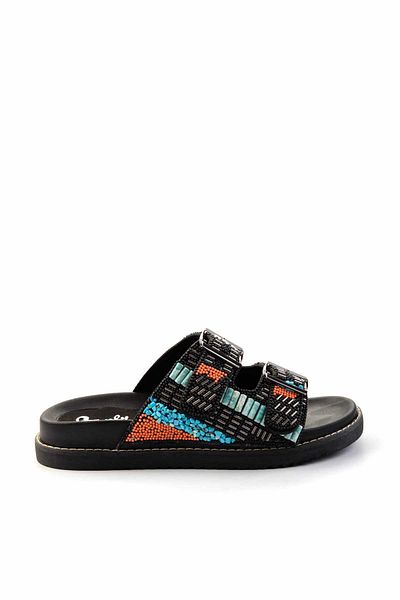 Bambi Black Multicolor Women's Slippers K04678200087
