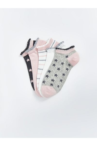 LC Waikiki New Season Patterned Girls' Booties Socks 5-Piece - S50347Z4