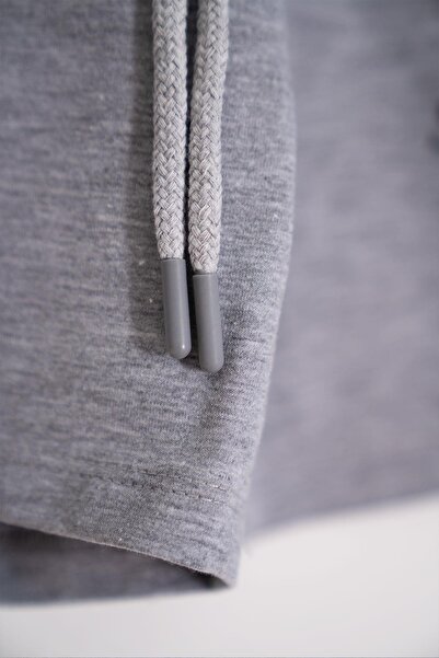 zepkids Text Printed Lace Detailed Gray Color Boy's Capri