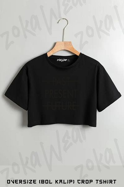 ZOKAWEAR Tricou oversize cu imprimeu Past Present Future