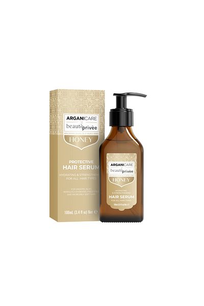 Arganicare Ser hidratant și întăritor pentru păr, cu ulei de argan și miere, Miere, Arganicare, 100 ml
