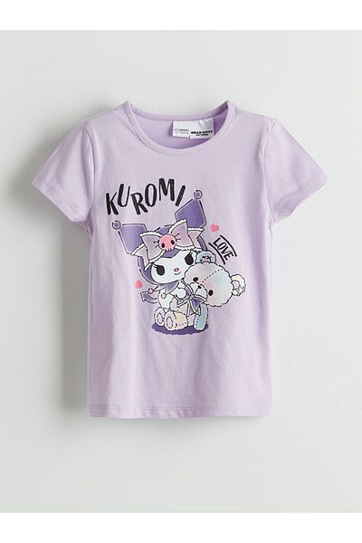 LC Waikiki Lilac Kuromi Printed Girl's Shorts Pajama Set