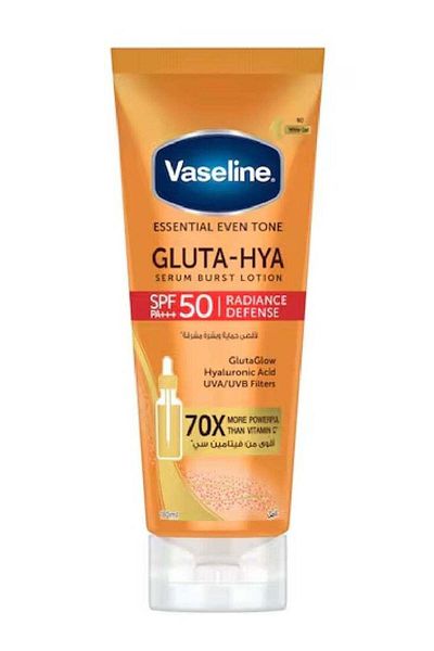 Vaseline Gluta-Hya Serum Burst Lotion, Radiance Defense, SPF 50 PA+++ - 180ml