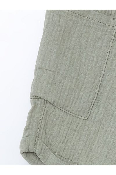 LC Waikiki Green Elastic Waist Basic Muslin Boy's Shorts