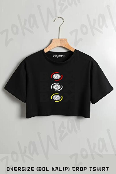 ZOKAWEAR Box Box Box F1 Tricou oversize imprimat cu design compus de anvelope