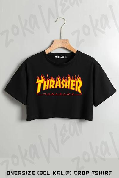 ZOKAWEAR Tricou oversize cu imprimeu Thrasher Magazine