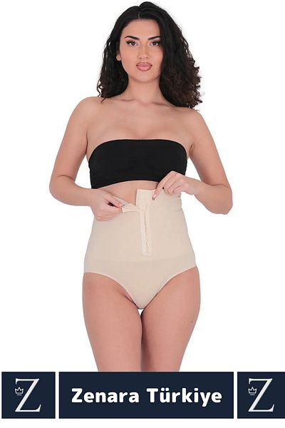Zenara Casual Natural Look Body Slimming Shaping High Waist Underwire Slip Corset Tights