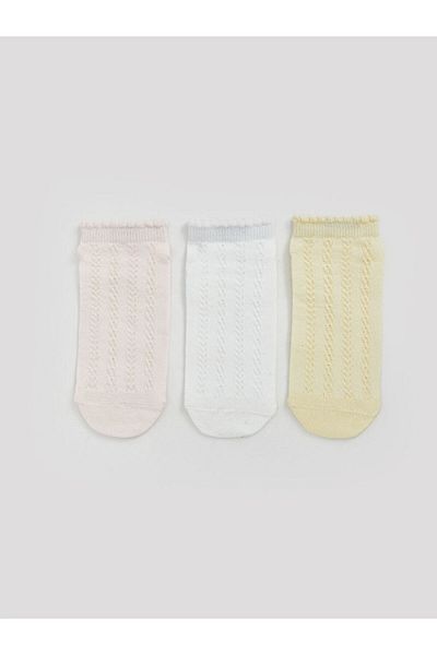 LC Waikiki New Season Basic Baby Girl Booties Socks 3-Piece - S5Ek35Z1