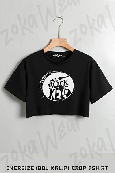 ZOKAWEAR The Black Keys Printed Oversize Crop T-Shirt