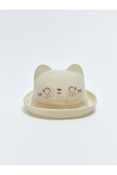 LC Waikiki New Season Patterned Baby Girl Straw Hat - S31243Z1