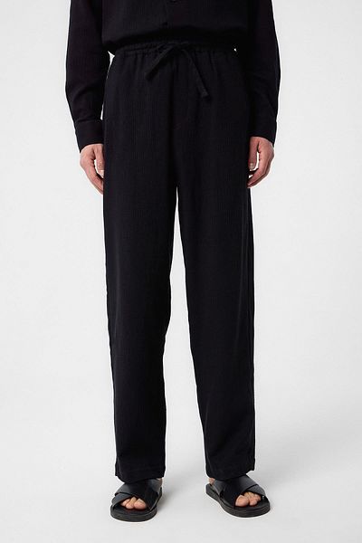 Antioch Men's Black Textured Trousers