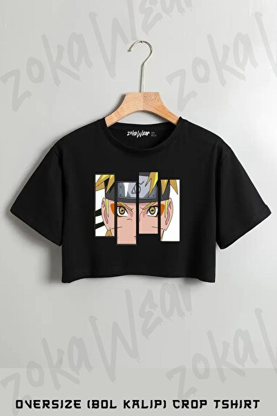 ZOKAWEAR تي شيرت ناروتو مطبوع كبير الحجم