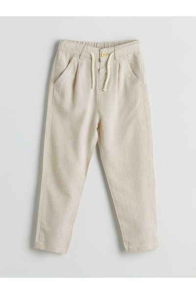 LC Waikiki New Season Elastic Waist Linen Boy's Trousers