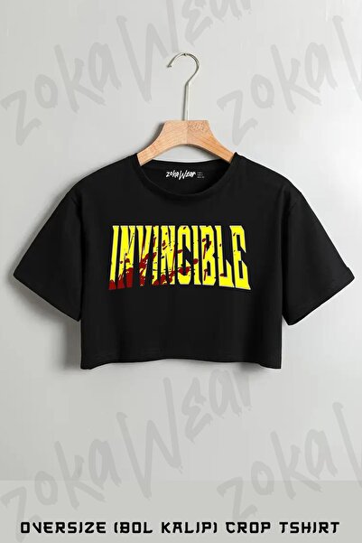 ZOKAWEAR Μπλουζάκι με στάμπα Invincible Blood Stained Oversize Crop